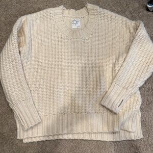 Aerie Cream Knit Sweater